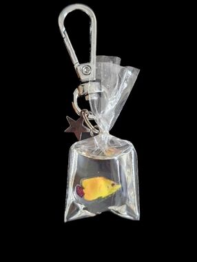Bohemian Trinkets Gone Fishing Bag Charm-Yellow